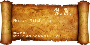 Neisz Mihály névjegykártya